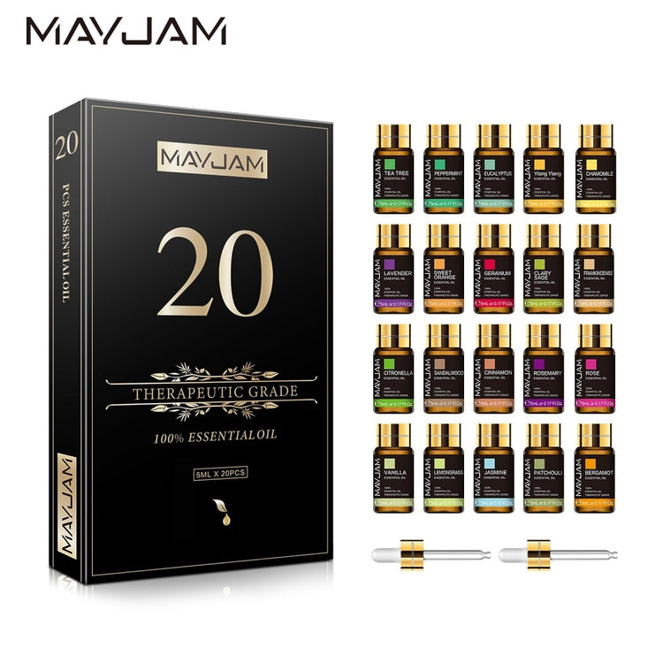 Coffret d'huiles essentielles MAYJAM 38, 25, 20 pièces 5ml