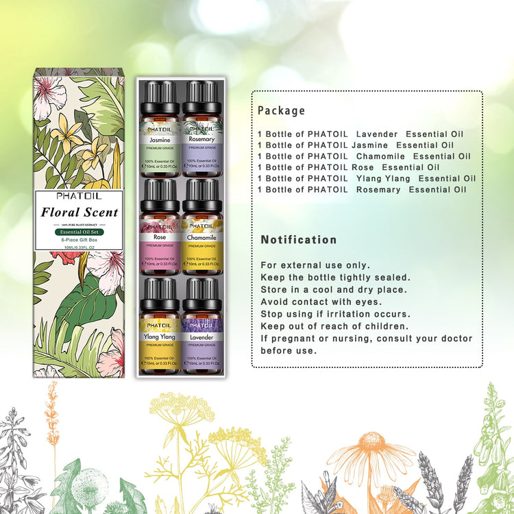 Coffret d'huiles essentielles florales PHATOIL 10ml