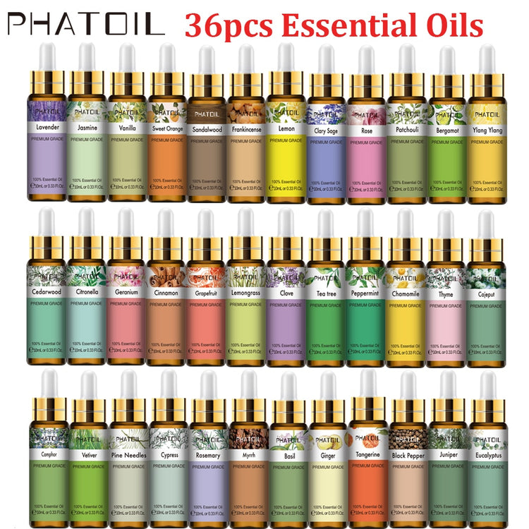 Coffret d'huiles essentielles PHATOIL 10ml 36 pcs