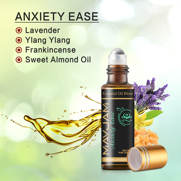 Coffret d'huiles essentielles Anxiety easy (lavande, d'ylang-ylang, d'encens et d'huile d'amande douce) MAYJAM 10ml